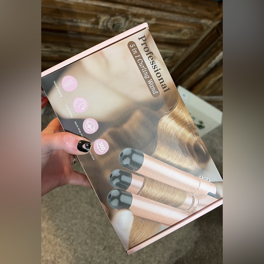Professional 5-in-1 Curling Wand - Pink